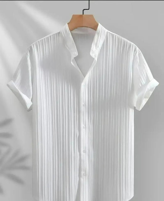 Men's Solid Retro Short Sleeves Button-Up Shirt Pack of 3