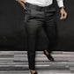 Premium Waist Adjustable Lycra Men's Trouser Black