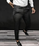 Premium Waist Adjustable Lycra Men's Trouser Black