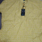 Men's Printed Spread Collar Casual Shirt Yellow
